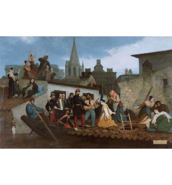Napoleon Iii Visiting Flood Victims Of Tarascon