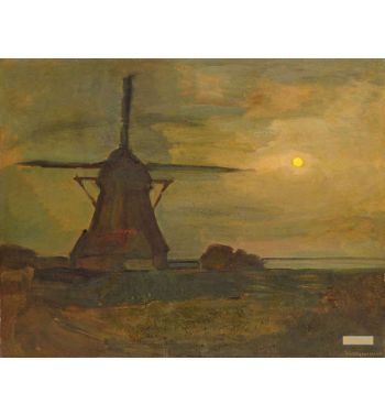 Oostzijdse Mill In Moonlight, c1907