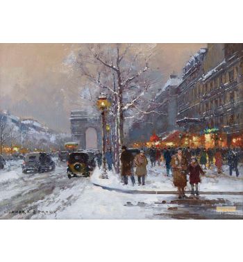 Champs Elysees In Winter