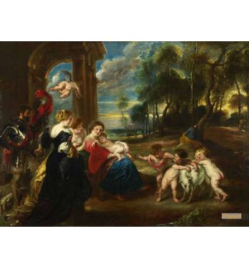 Holy Family With Saints In A Landscape