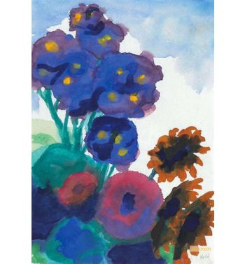Floral Life Blue Red