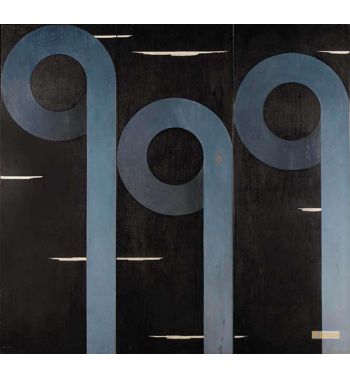 Triptych Forming Screen Composition