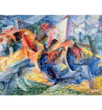 Horse And Rider And Buildings, 1914