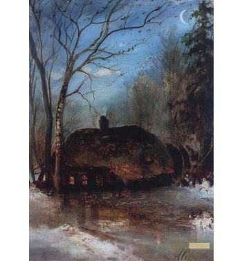 Spring Landscape With A Hut