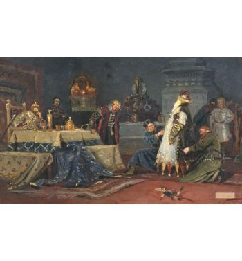 Fools Coat Boyar Druzhina Andreyevich Morozov Before Ivan