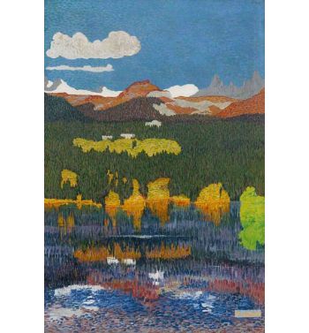 Panorama Of Flims Triptych, Left Panel, 1904