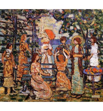 Ladies In A Seaside Arbor
