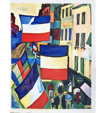 Street Decked With Flags