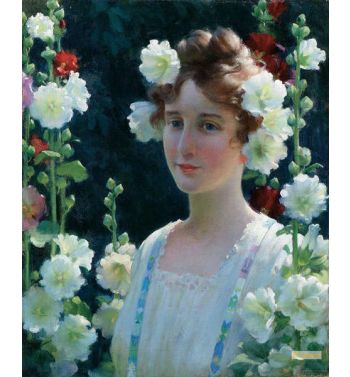 Among The Hollyhocks