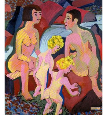 Bathing Women And Children