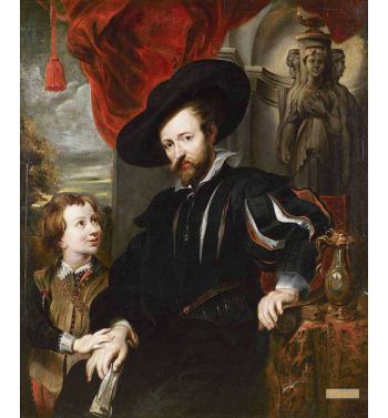 Self-Portrait With His Son Albert