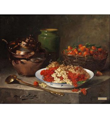 Still Life With Berries And Kitchen Utensils