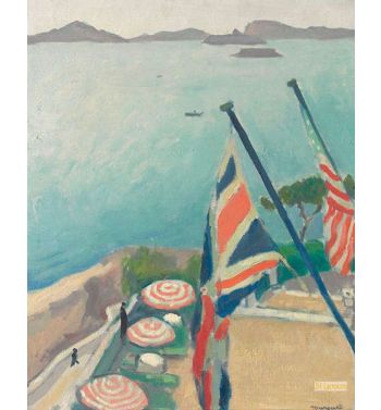 Terrace With Flags, Hotel De La Réserve, 1919