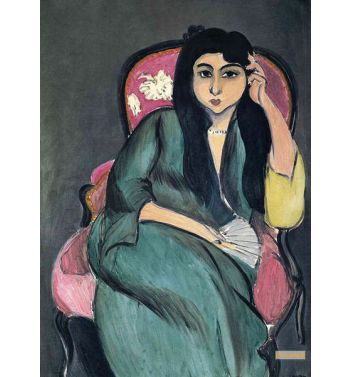 Laurette In Green In A Pink Chair