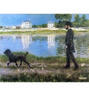 Richard Gallo And His Dog At Petit Gennevilliers