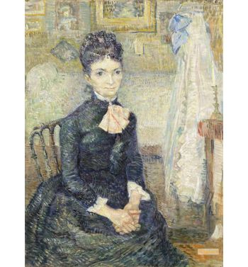 Woman Sitting By A Cradle