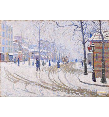 Snow Boulevard De Clichy Paris