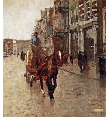 Rokin Westzijde A Horsedrawn Cart On The Rokin
