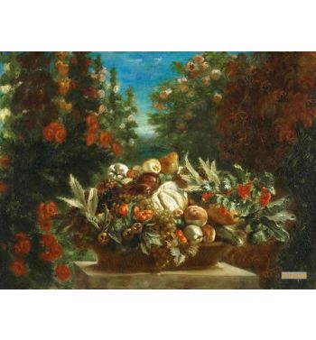 Still Life With Flowers And Fruit