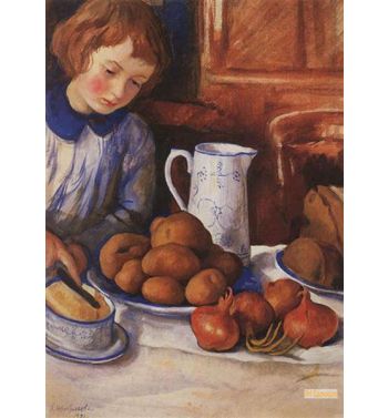 Katya At The Kitchen Table 1923