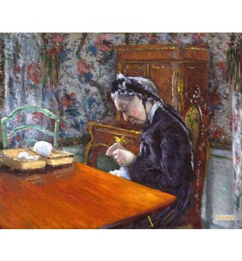 Mademoiselle Boissiere Knitting 1877