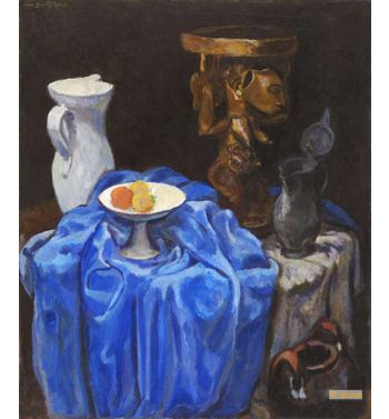 Still Life With Wooden Sculpture, Fruit Bowl And Jugs, C, 1930