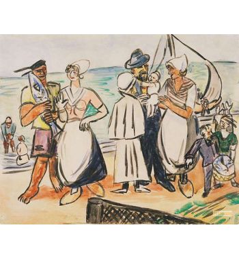 Dutch Fishermen On The Beach