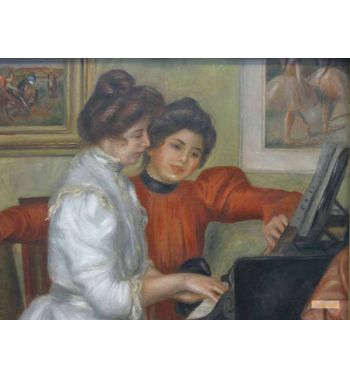 Yvonne And Christine Lerolle At The Piano