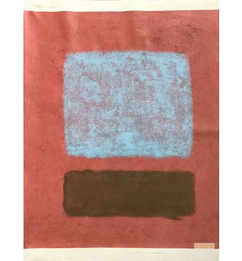 No.37 Or No.19 (Slate Blue And Brown On Plum)