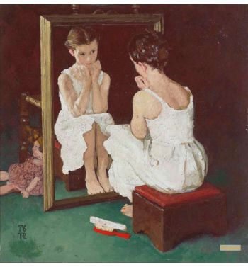 Color Study for Girl At Mirror