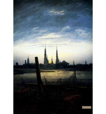City At Moonrise City At The Water At Setting Sun 