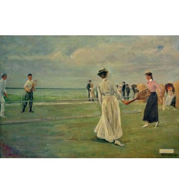 Tennis Player By The Sea