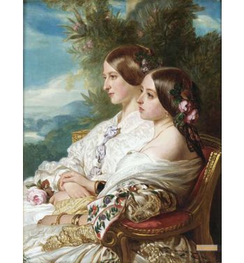 Queen Victoria And Her Cousin The Duchess Of Nemours 1852
