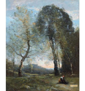 Peasant Woman Collecting Wood Italy C 1870 2