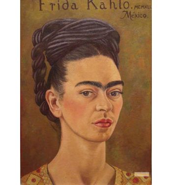 Self Portrait In Red And Gold Dress 1941