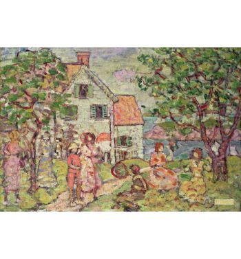 Beach And Two Houses, 1916 18