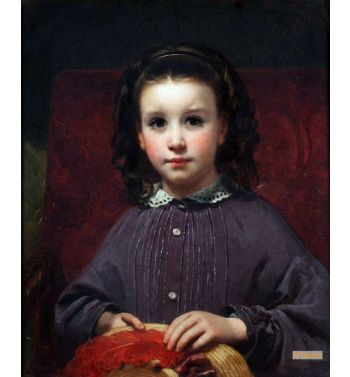 Portrait Of A Girl With A Straw Hat