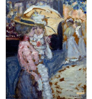The Walk Two Elegant Young Women Dressed In Fashion Belle Epoq