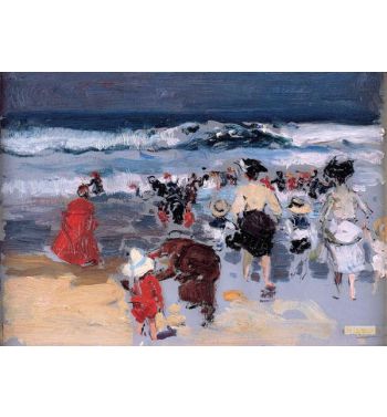 Beach At Biarritz 1906, 1