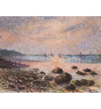 Bord De Mer Crépuscule En Bretagne