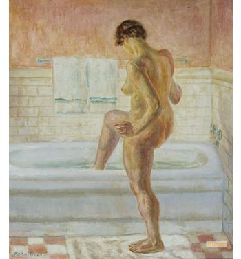 Woman Entering Bath