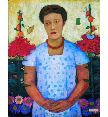Bildnis Lee Hoetger Vor Blumengrund 1906