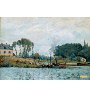 Boats At The Bougival Lock