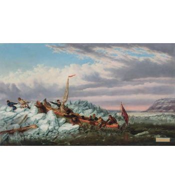 Crossing The Ice With The Royal Mail Quebec Circa 1862