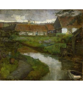 Farmstead And Irrigation Ditch With Prow Of Rowboat, 1898 99