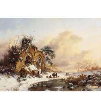 Arcadian View Of A Gothic Ruin