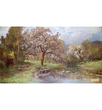 Grobe Fruhlingslandschaft