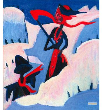 Witch And Scarecrow In The Snow