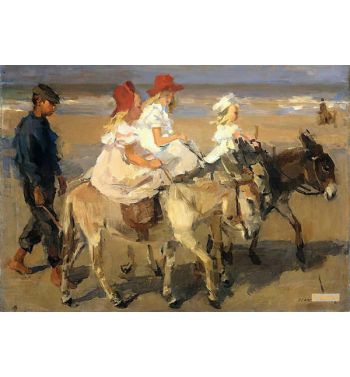 Donkey Riding Along The Beach