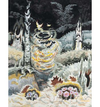 Whirling Leaves in a Black Hollow